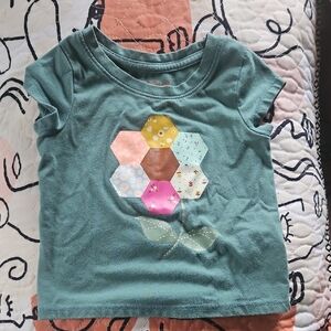 Cat & Jack Teal Hexagon Graphic Tee